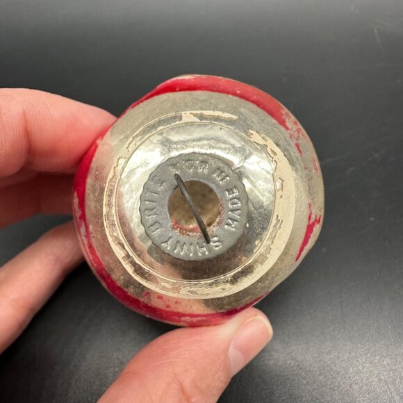 Vintage Shiny Brite Christmas Ornaments Mid Century Set Of 4 USA Indent Tornado - Picture 5 of 13